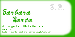 barbara marta business card